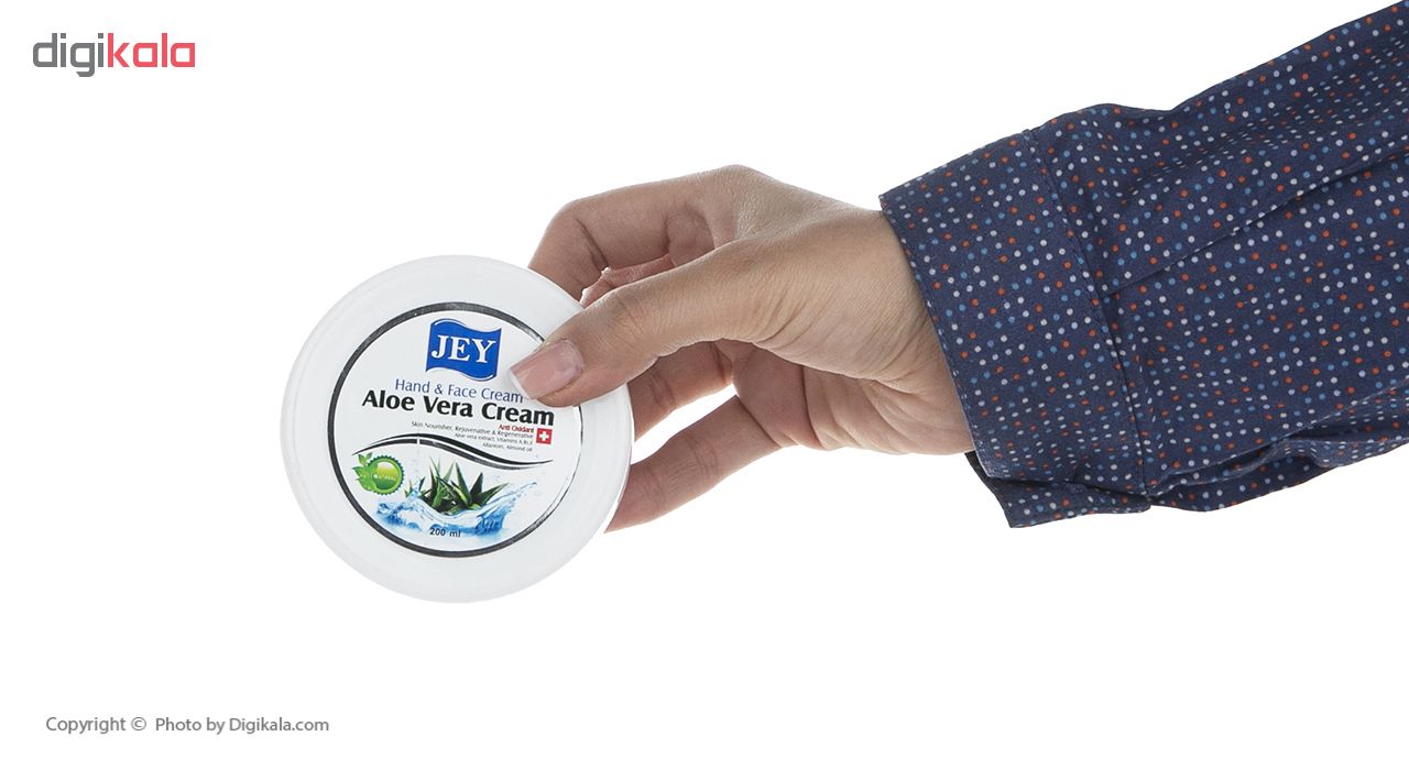 کرم کاسه ای دست و صورت جی مدل عصاره آلوئه ورا حجم 200 میلی لیتر